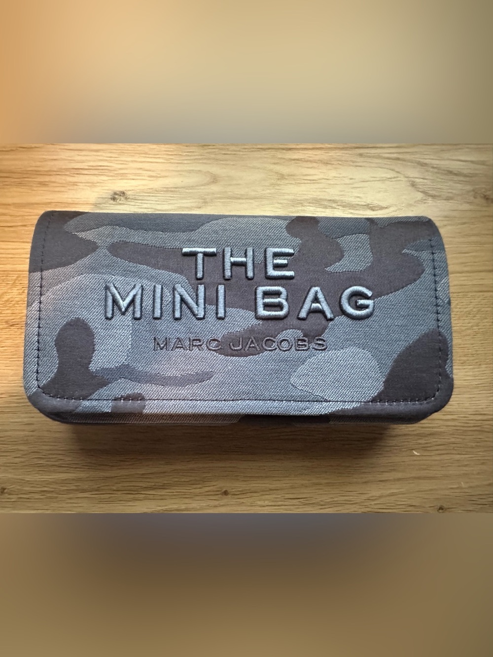 Marc Jacobs The Mini Bag Camo Jacquard Crossbody Blue Gray NEW